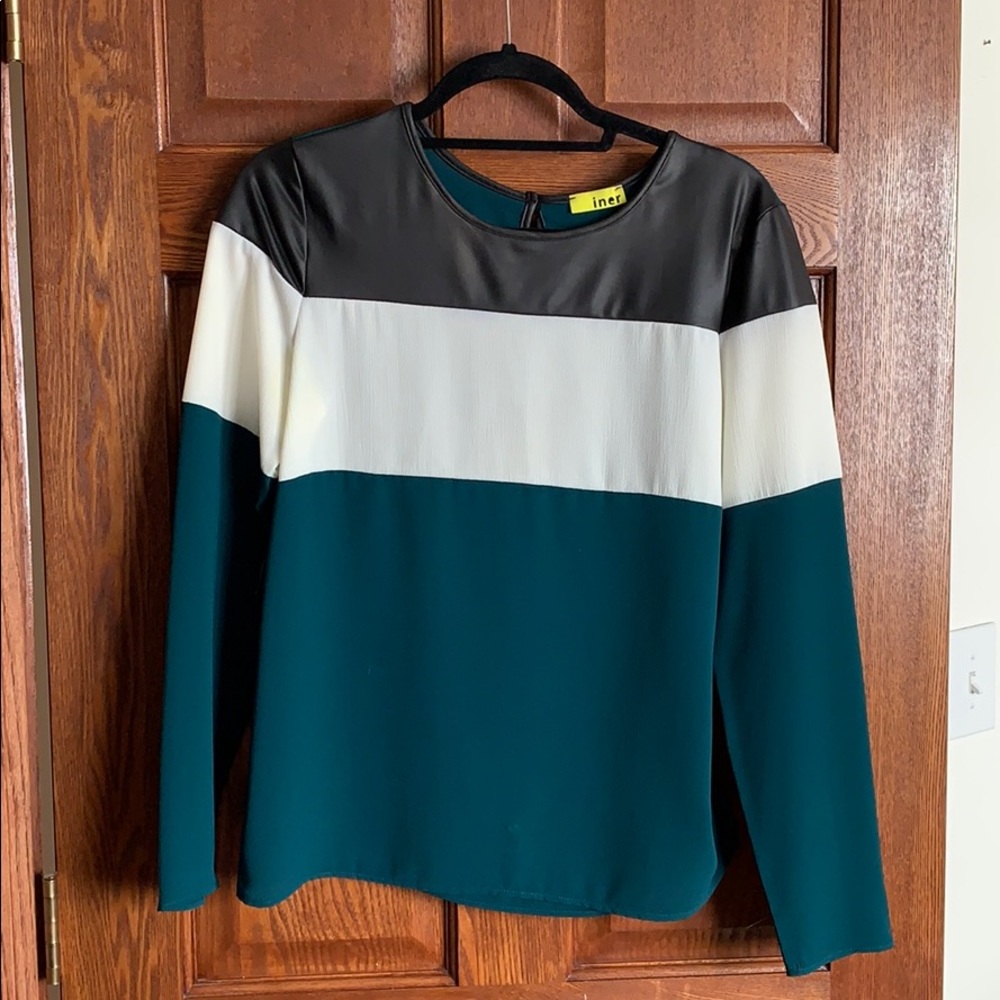 Faux leather top